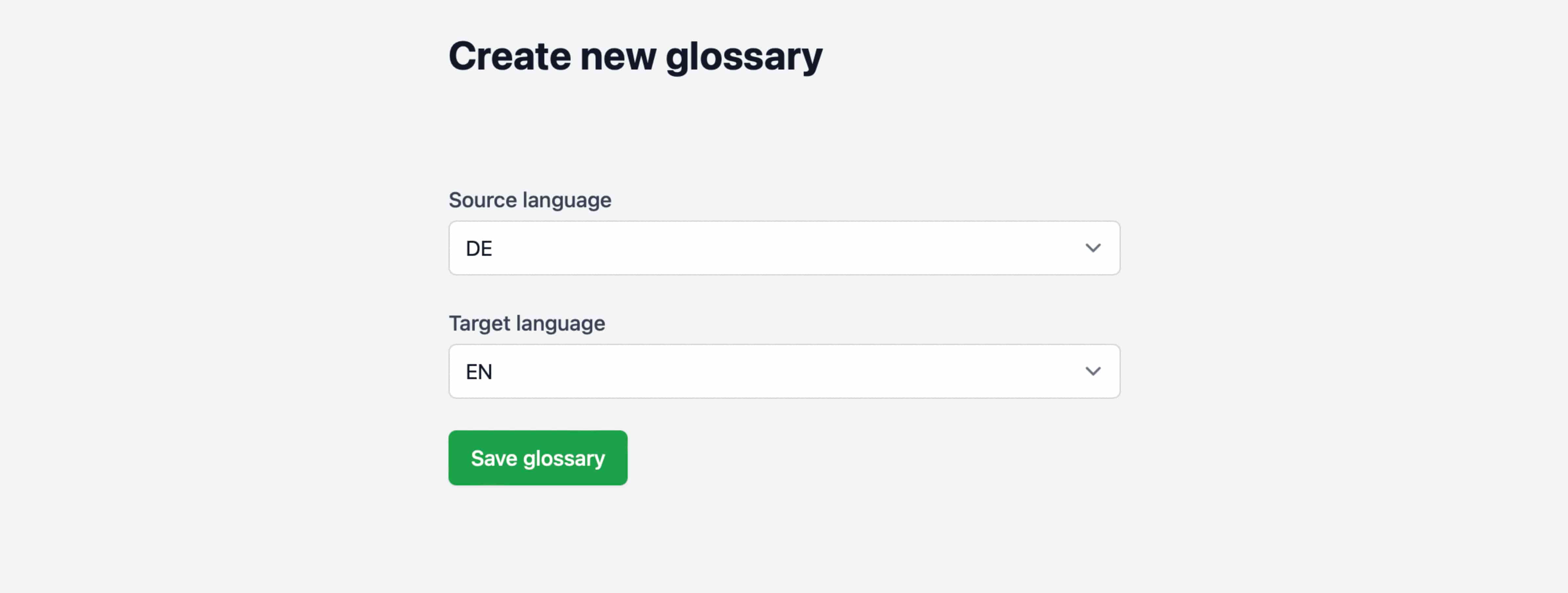 create glossary